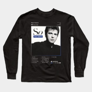 Peter Gabriel - So Tracklist Album Long Sleeve T-Shirt